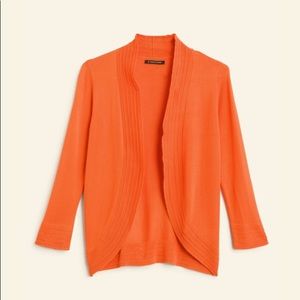 NWT Ajana Orange Textured Hem Open Cardigan PS